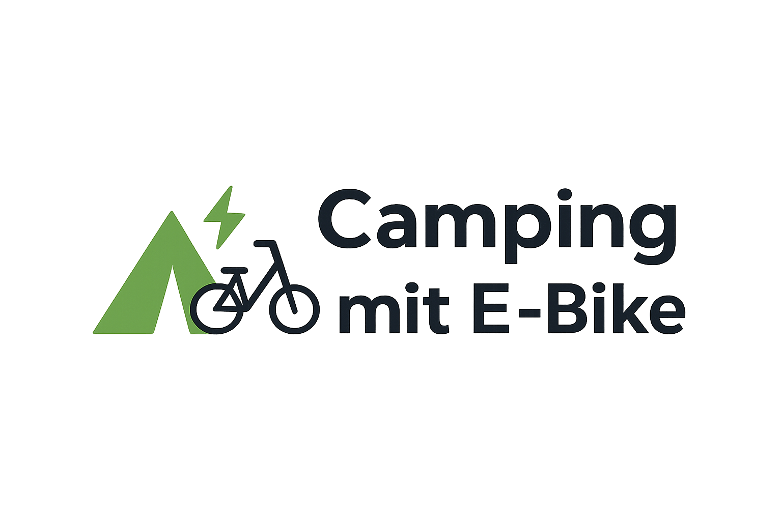 Camping mit ebike Logo